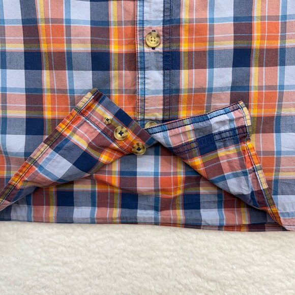 Duluth Trading Co BBQ Shirt Untucked Plaid Relaxed Fit S/S Cotton Preppy Mens M - Picture 5 of 12